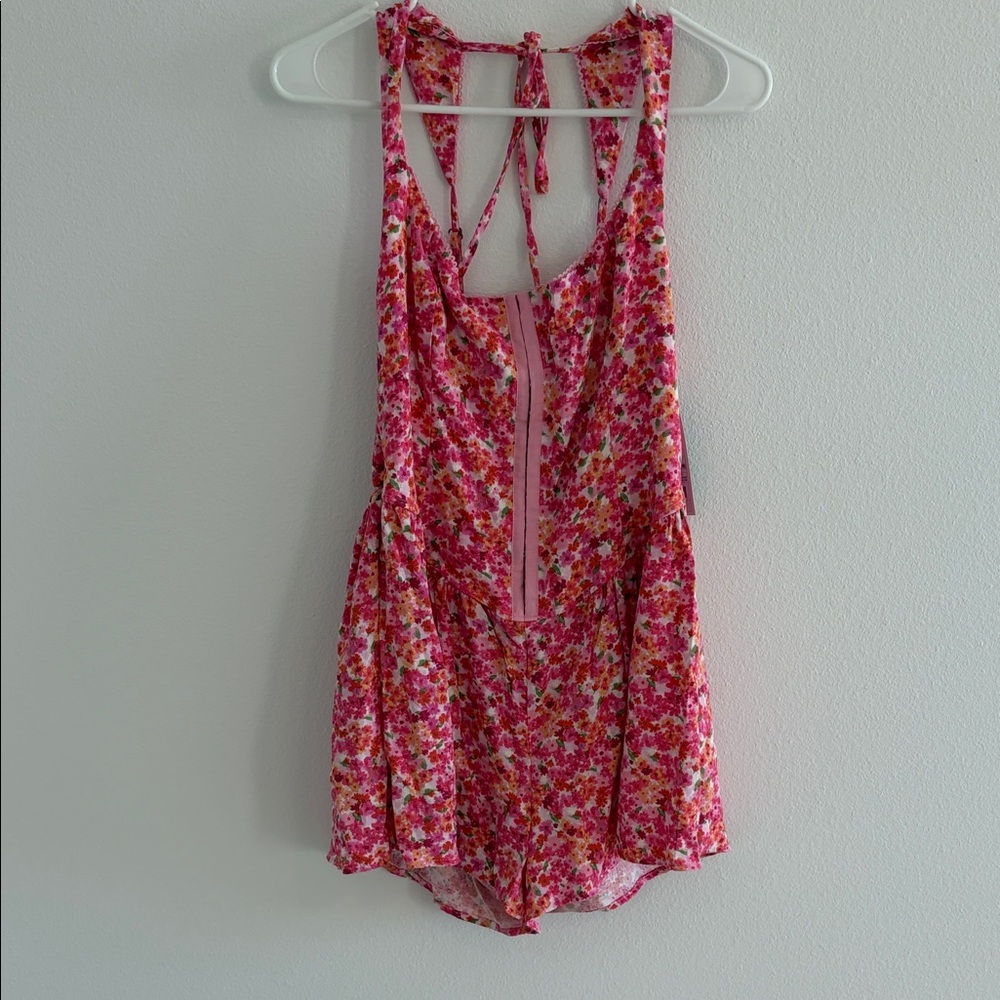 Wild Fable Pink and Red Floral Romper